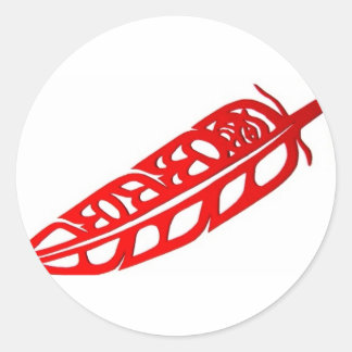 Pegatina Redonda Eagle Feather Design