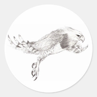 Pegatina Redonda Eagle Harpy