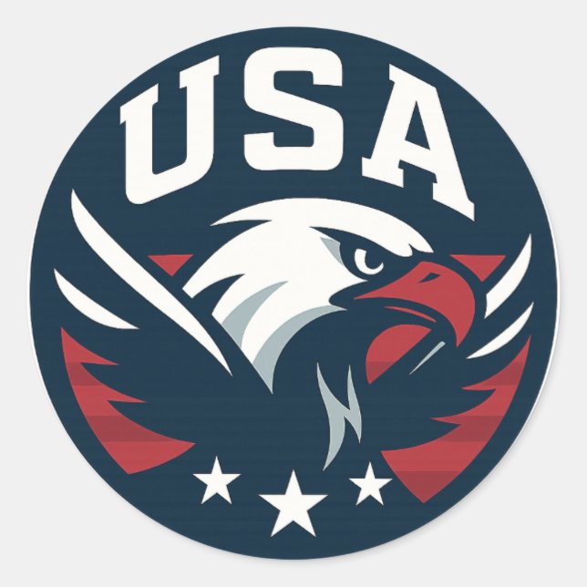 Pegatina Redonda Eagle Roundel de Estados Unidos — Emblema deportiv (Anverso)