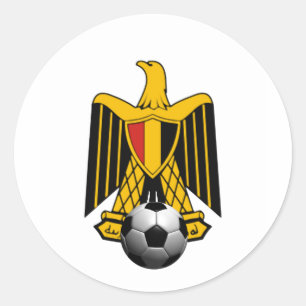 Pegatina Redonda Eagle Soccer Emblem