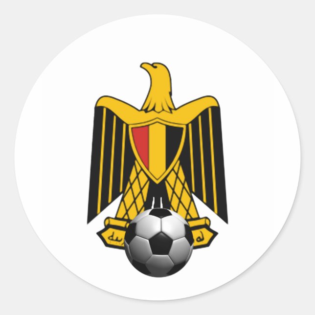 Pegatina Redonda Eagle Soccer Emblem (Anverso)