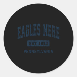 Pegatina Redonda Eagles Mere Pennsylvania Pa Athletic Sports