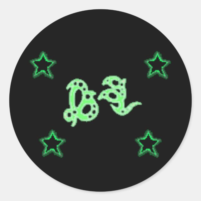 Pegatina Redonda EARTH GODRUNE Stars (Anverso)