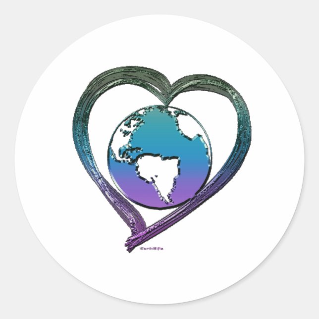 Pegatina Redonda EARTH LOVER Series (Anverso)