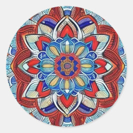 Pegatina Redonda Earthtone Mandala