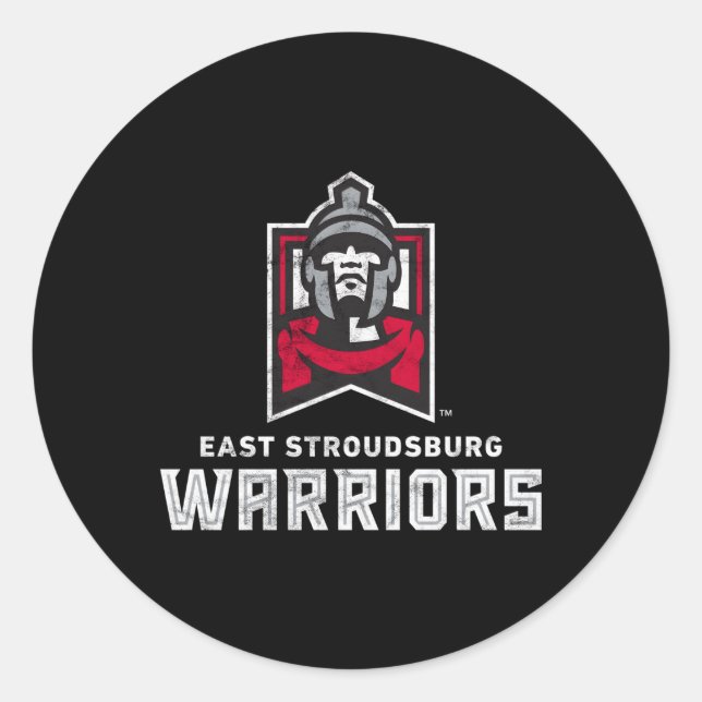 Pegatina Redonda East Stroudsburg Esu Warriors Large (Anverso)