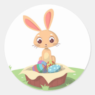 PEGATINA REDONDA EASTER BUNNY