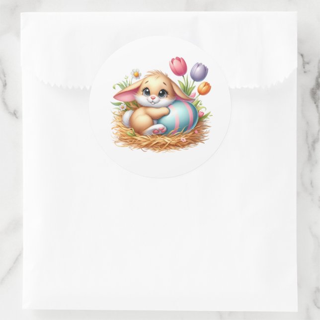 Pegatina Redonda Easter Bunny Stickers (Bolso)
