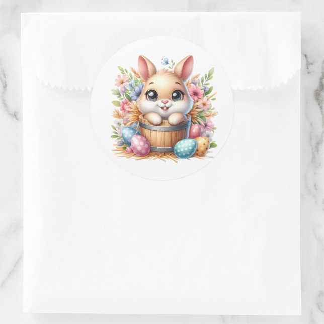 Pegatina Redonda Easter Bunny Stickers (Bolso)