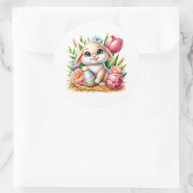 Pegatina Redonda Easter Bunny Stickers (Bolso)