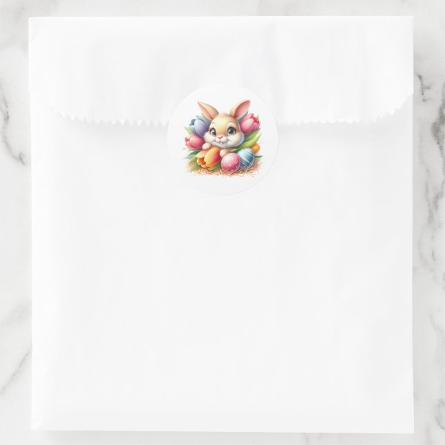 Pegatina Redonda Easter Bunny Stickers (Bolso)