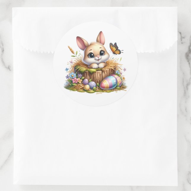 Pegatina Redonda Easter Bunny Stickers (Bolso)