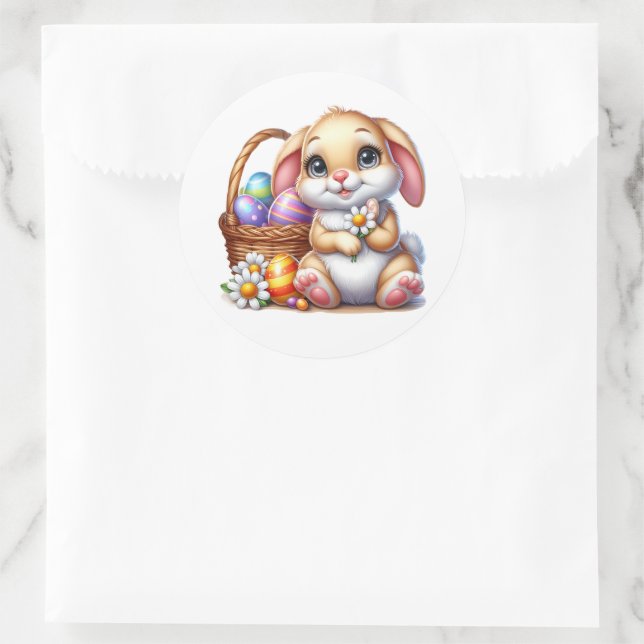 Pegatina Redonda Easter Bunny Stickers (Bolso)