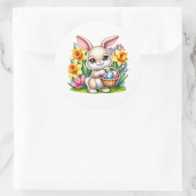 Pegatina Redonda Easter Bunny Stickers (Bolso)