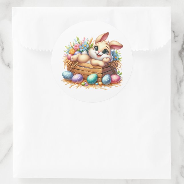 Pegatina Redonda Easter Bunny Stickers (Bolso)