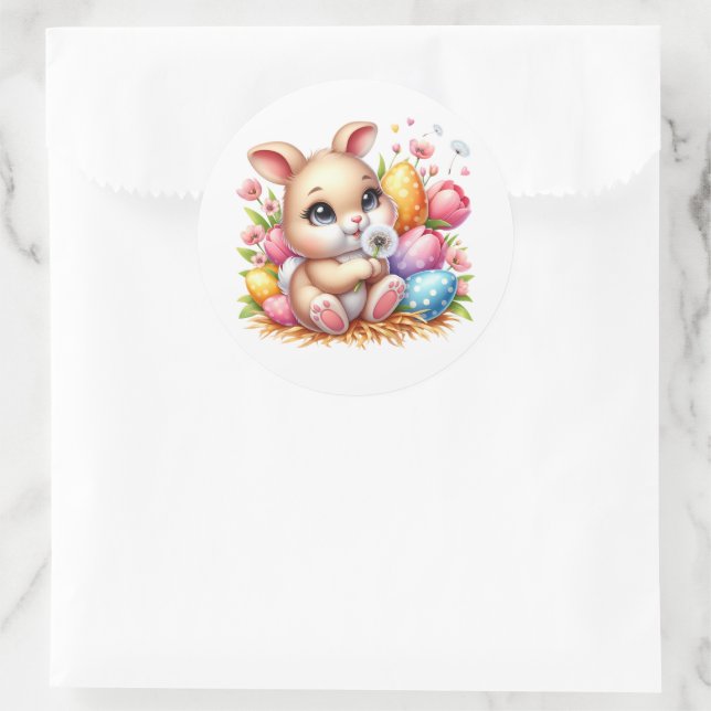 Pegatina Redonda Easter Bunny Stickers (Bolso)