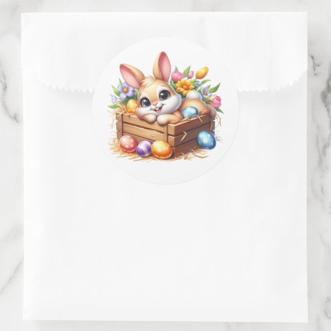 Pegatina Redonda Easter Bunny Stickers (Bolso)