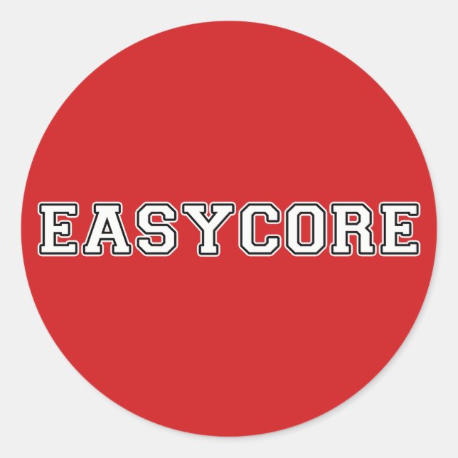 Pegatina Redonda Easycore (Anverso)