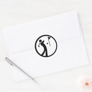 Pegatina Redonda Eat Sleep Golf