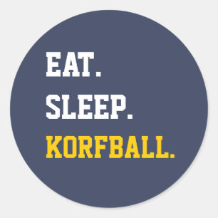 Pegatina Redonda Eat Sleep Korfball
