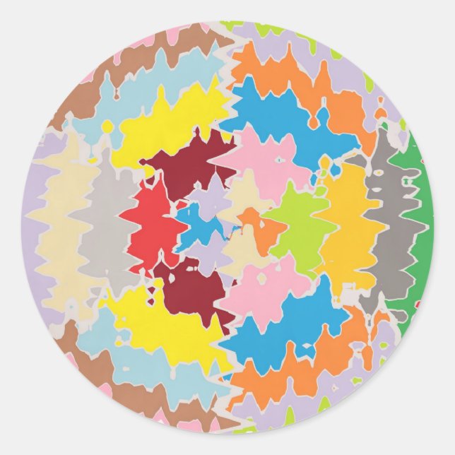 Pegatina Redonda EBR Colores arcoiris: balance energético (Anverso)