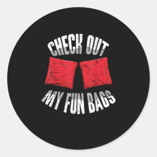 Pegatina Redonda Echa Un Vistazo A Mi Fun Bags Bean Sand Bag Toss C
