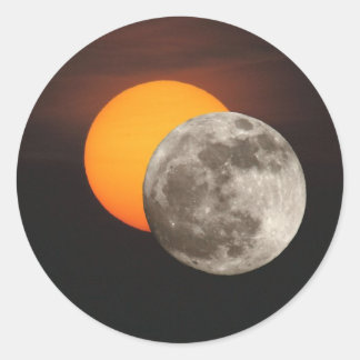 Pegatina Redonda Eclipse
