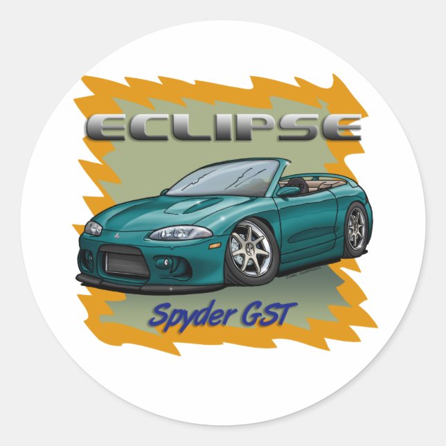 Pegatina Redonda Eclipse_Green (Anverso)