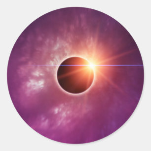 Pegatina Redonda Eclipse solar