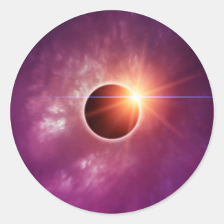Pegatina Redonda Eclipse solar