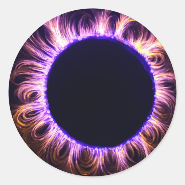 Pegatina Redonda Eclipse solar (Anverso)