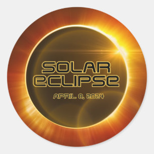 Pegatina Redonda Eclipse solar