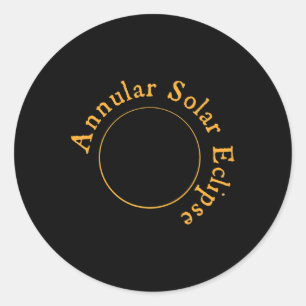 Pegatina Redonda Eclipse solar anual