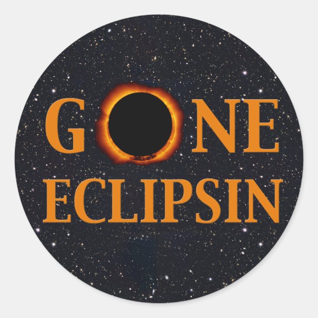 Pegatina Redonda Eclipse solar de ECLIPSIN GONE (Anverso)