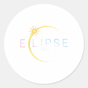 Pegatina Redonda Eclipse solar de Purkinje