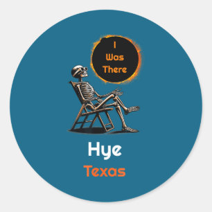Pegatina Redonda Eclipse solar Hye Texas Allí