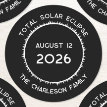 Eclipse solar total 2026 Personalizado