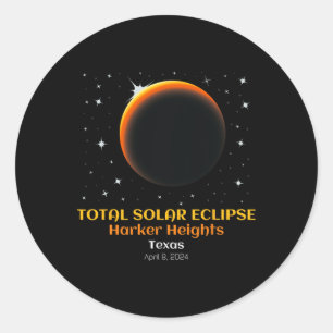 Pegatina Redonda Eclipse solar total abril 86