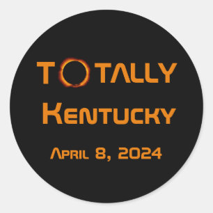 Pegatina Redonda Eclipse solar total de Kentucky 2024