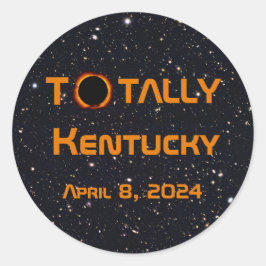 Pegatina Redonda Eclipse solar total de Kentucky 2024