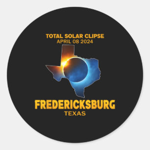 Pegatina Redonda Eclipse solar total de Texas 2024