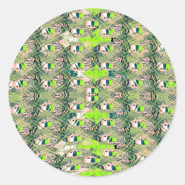 Pegatina Redonda Eco África Motif - Arte africano inspirado en la n (Anverso)