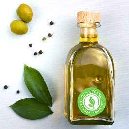 Pegatina Redonda Eco Friendly Sticker | Natural Product Label