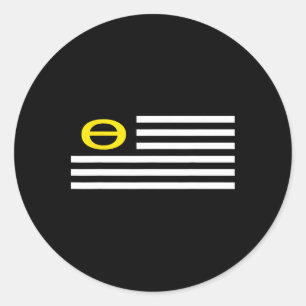 Pegatina Redonda Ecología Bandera Ambientalismo Día de la Tierra