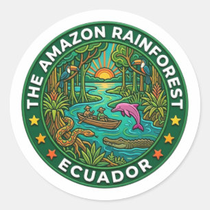 PEGATINA REDONDA ECUADOR