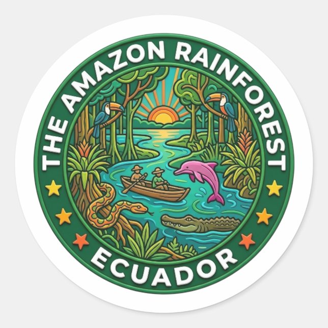 PEGATINA REDONDA ECUADOR (Anverso)