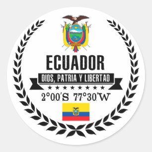 Pegatina Redonda Ecuador
