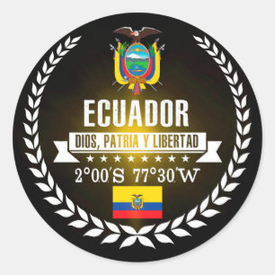 Pegatina Redonda Ecuador