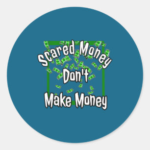 Pegatina Redonda Ed Money No Hace Dinero Gif de traders del mercado