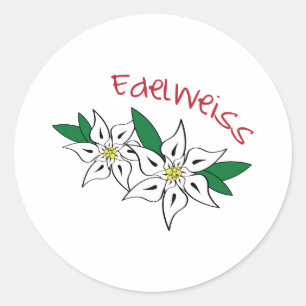 Pegatina Redonda Edelweiss